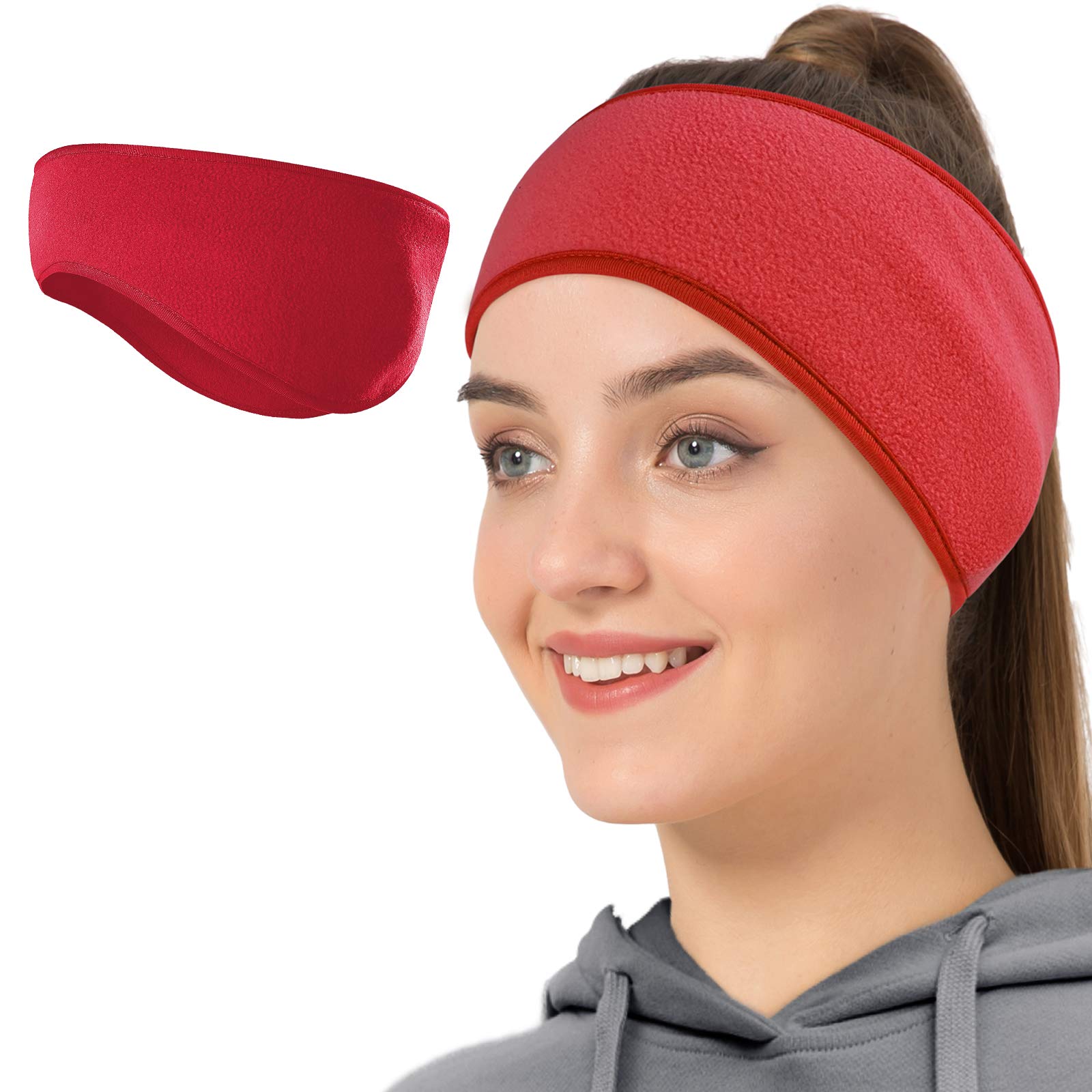 Winter Fleece Ear Warmers Headband Ear Muffs for Men Women Kids, Ear Covers for Cold Weather Ski Running Cycling Work
