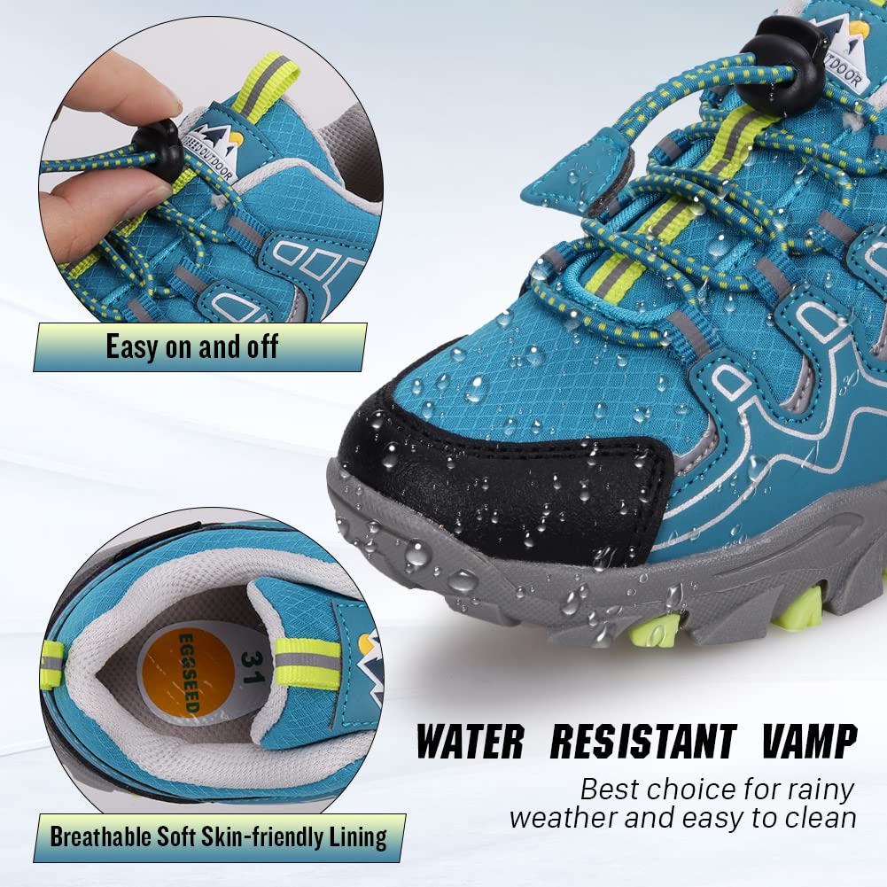 UOVO Baskets garçons Chaussures de randonnée imperméables Baskets Enfants Chaussures de Trekking Chaussures de Sport de Plein air Chaussures de Course 27-40