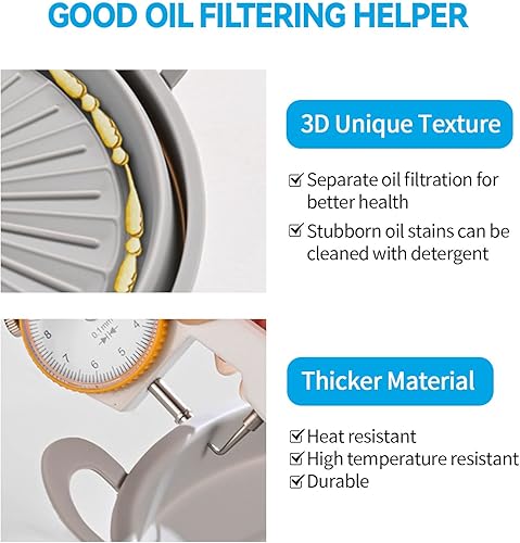 Miniatura 4 de YEJAHY Olla de silicona para freidora de aire de 7.5 pulgadas, cesta plegable para freidora de aire, accesorios de horno reutilizables seguros para