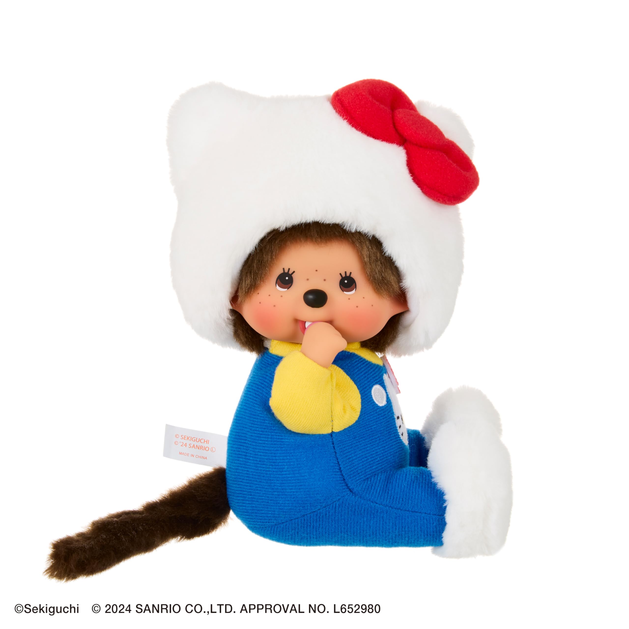 BANDAI Monchhichi - Monchhichi Hello Kitty Sitting Plush Toy