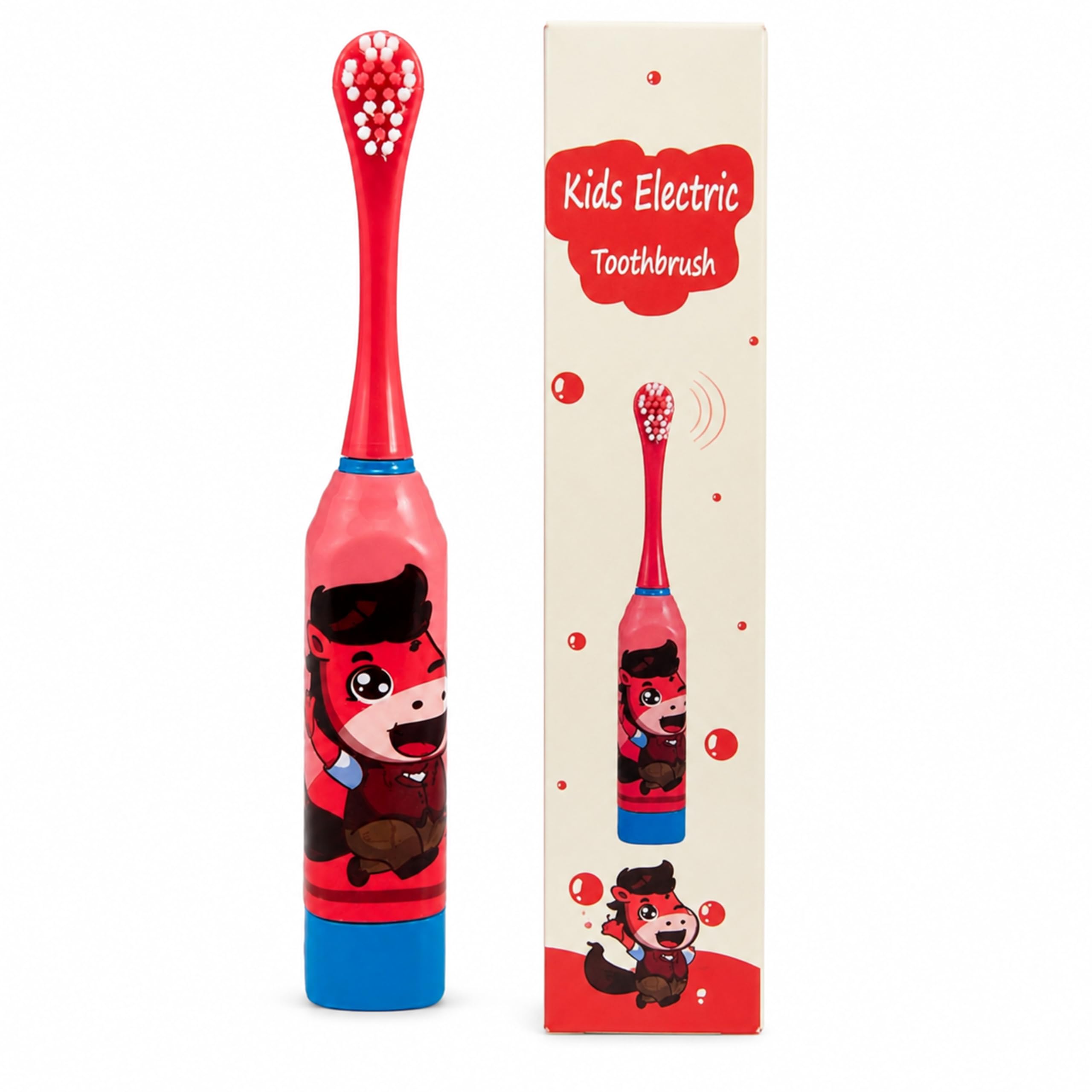 MOM CARE Kids Battery Toothbrush,Advanced Sonic technology,Vibrating Mode, Extra Soft Bristles,3X Efficiency Of Manual, Effective Cleaning Of Your Child’s Teeth, Improving Oral Health Red-image-34