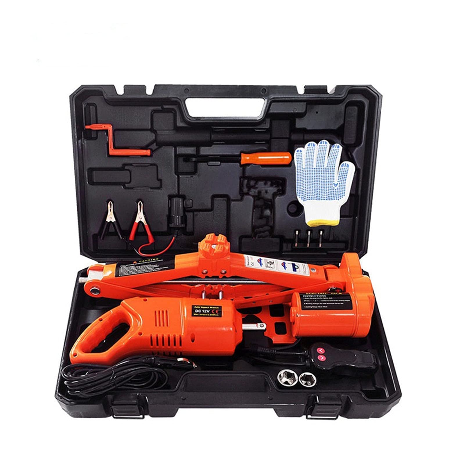QUSYZD Trailer Jack, Electric Jack Portable Set Scissor Car Wrench Repair and Change Tire Tool,