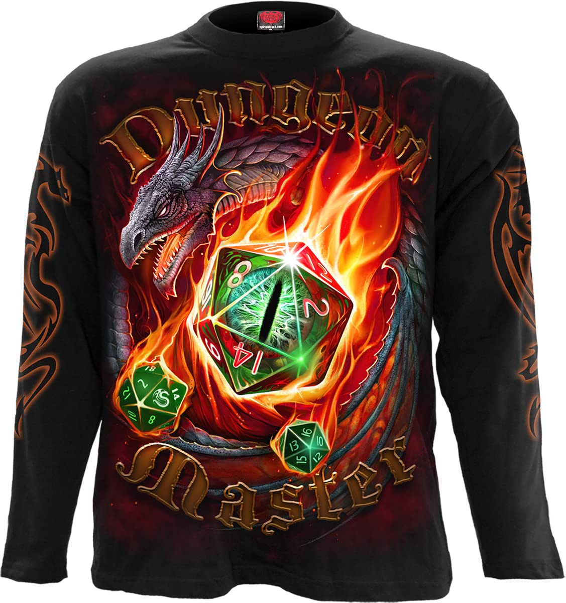 Spiral Men's Black M301 T-Shirts Long Sleeve, Xl Uk