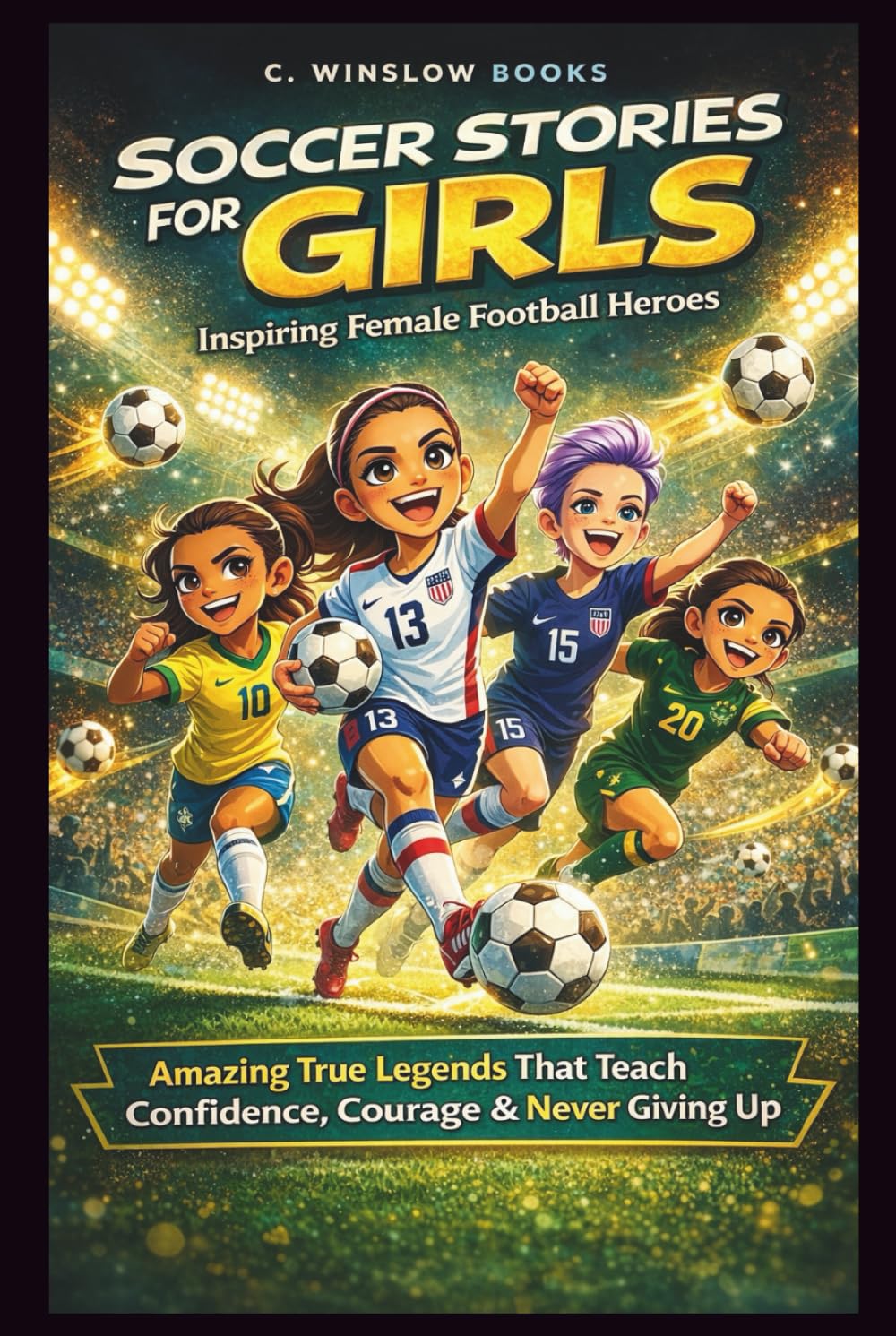 SOCCER STORIES FOR GIRLS: Inspiring Female Football Heroes: Amazing True legends That Teach Confidence, Courage & the Power of Never Giving Up (FOR GIRLS CHILD)