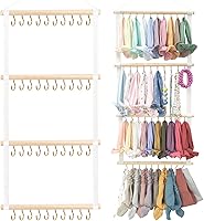 Vista 1 de POVETIRE Soporte para diadema para niñas, organizador de diadema de bebé, bandas para la cabeza, accesorios para el cabello, organizador