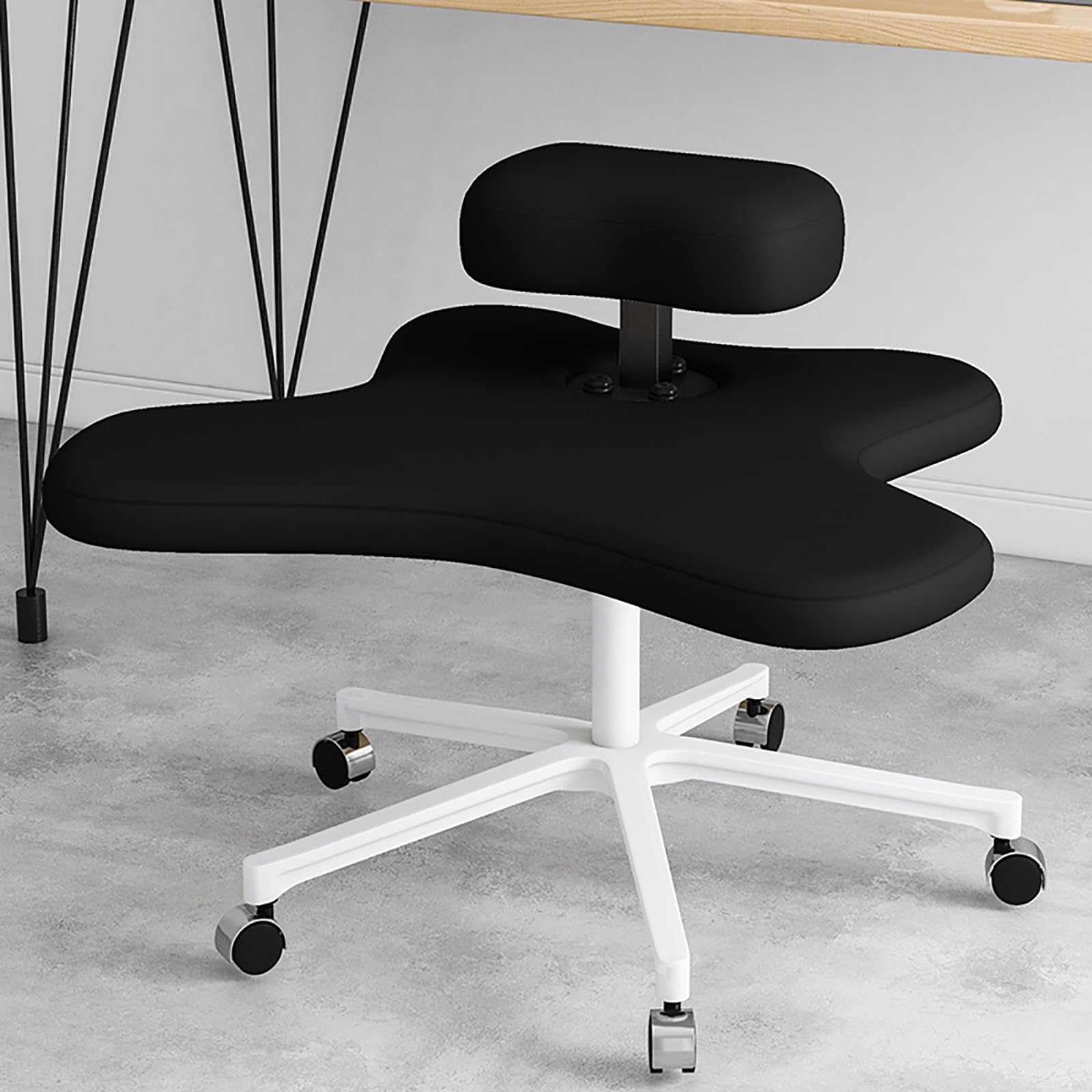 Chaise à Genoux Réglable en Hauteur, Tabouret Ergonomique pour Bureau à Domicile, pour Les Travailleurs Informatiques et Les Amateurs de Yoga (Color : Negro)