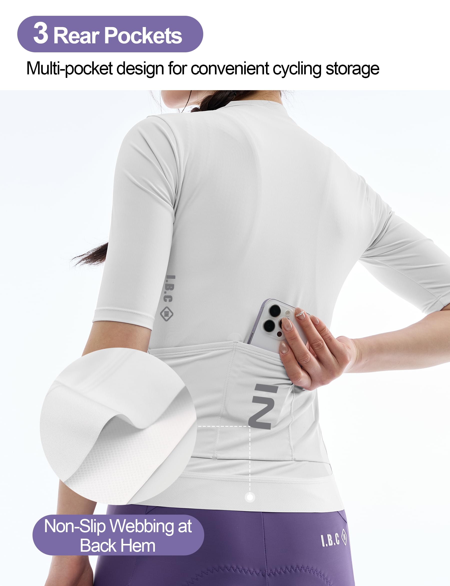 INBIKE Radtrikot Fahrradtrikot Damen Sommer Kurzarm mit 3 Taschen Atmungsaktiv Schnelltrocknend Fahrradsport Frauen WF879