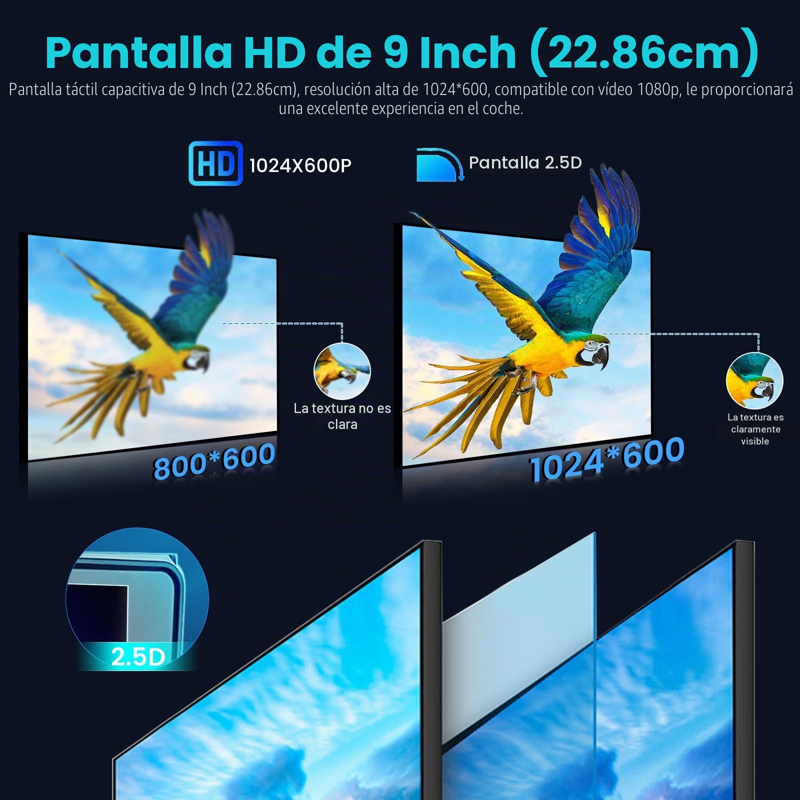 [2+64G] Android Radio de Coche para BMW E46 Series 3 1999-2005 con Inalámbrico Carplay & Android Auto - Radio con Pantalla Táctil de 9 Pulgadas con WiFi DSP FM/RDS Radio SWC + Cámara de Seguridad AHD