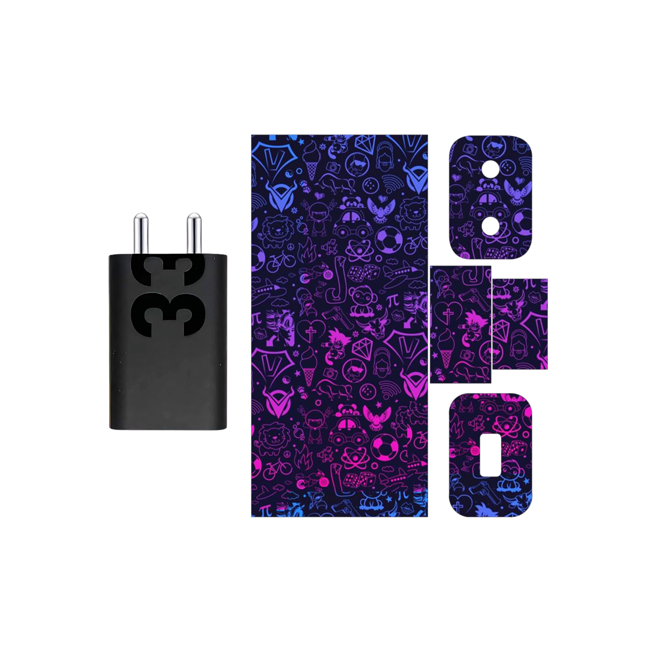 Compatible for Motorola Moto Charger (33W) - Charger/Adapter Skin Wrap (Skin-1) (155)-image-28