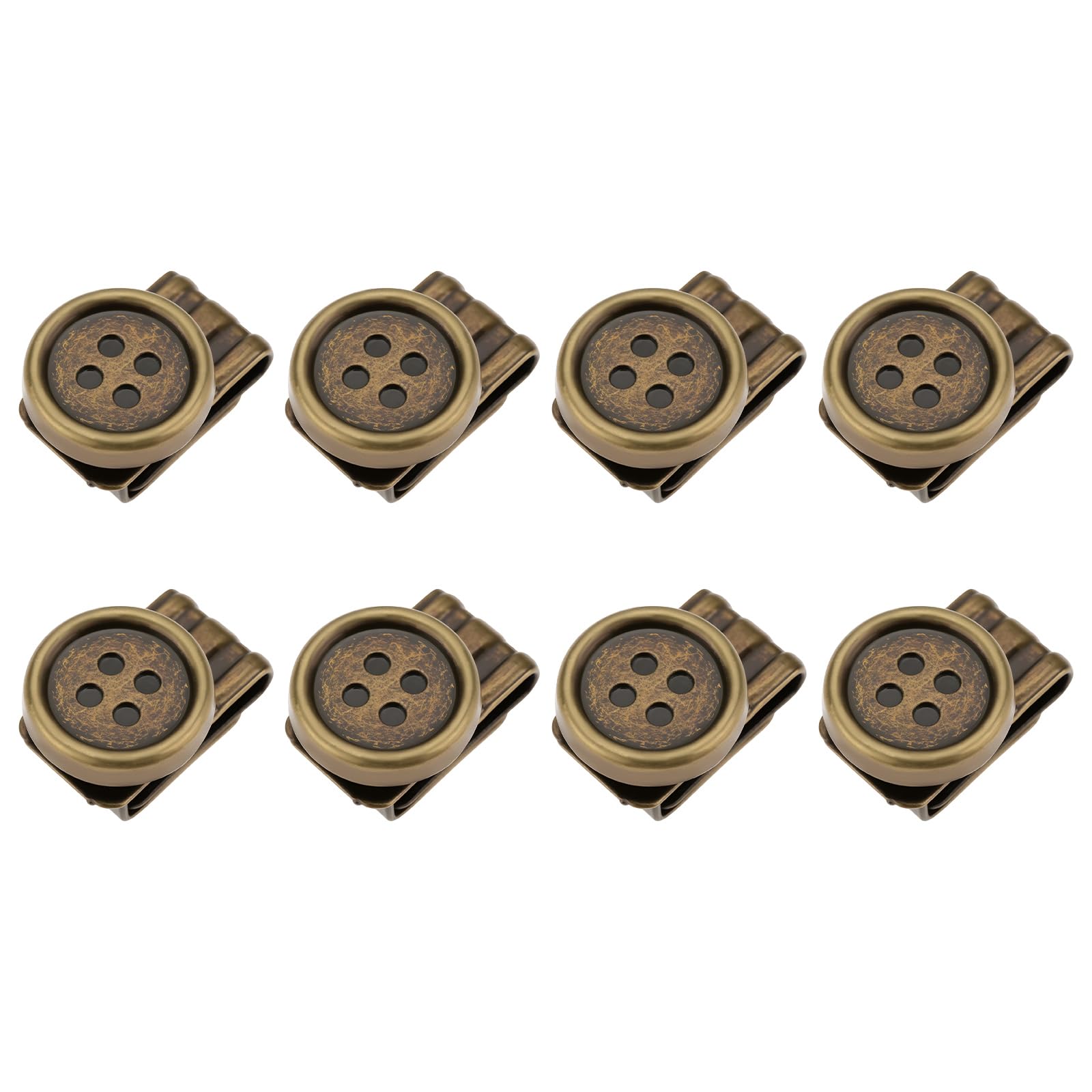ECSiNG 8PCS Suspender Button Clip Antique Brass Compatible with Pants Suspenders Hats Various Diy Handmade Projects