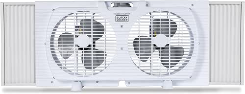 BLACK+DECKER 9" Dual Window Fan with 2 Speed Settings, BFW9M,