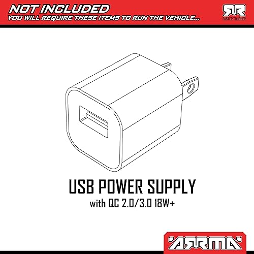 Miniatura 2 de ARRMA Camión RC Gorgon 2 Wheel Drive MT110 RTR (listo para funcionar con batería y cargador incluidos) Smart 3300 7C S120 USB Amarillo ARA3230ST1