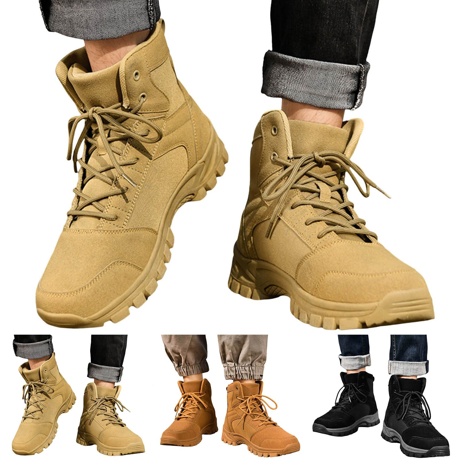 Générique Chaussures Militaires Et Boots pour Homme Montantes Militaire Chaussures Basket Running Securité Botte Moto Combat Boots Confort en Plein Air Bottes avec Coque Rangers Randonnée Chaussure
