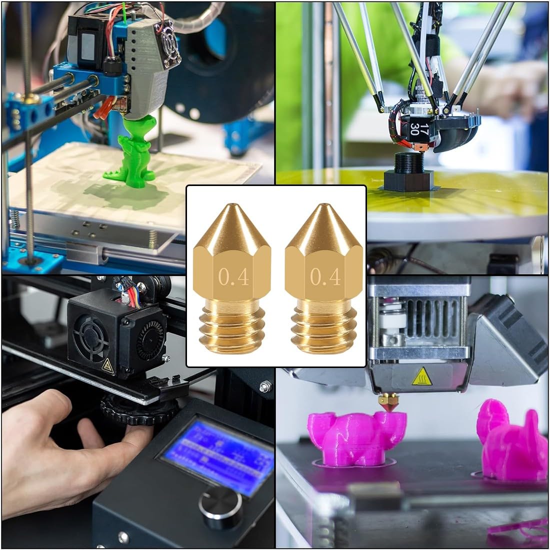 20x 3D-Drucker Düsen 0,4 Mm – Messing, Für Creality Ender 3, Pro, V2, S1, Anycubic I3 Mega U.a.