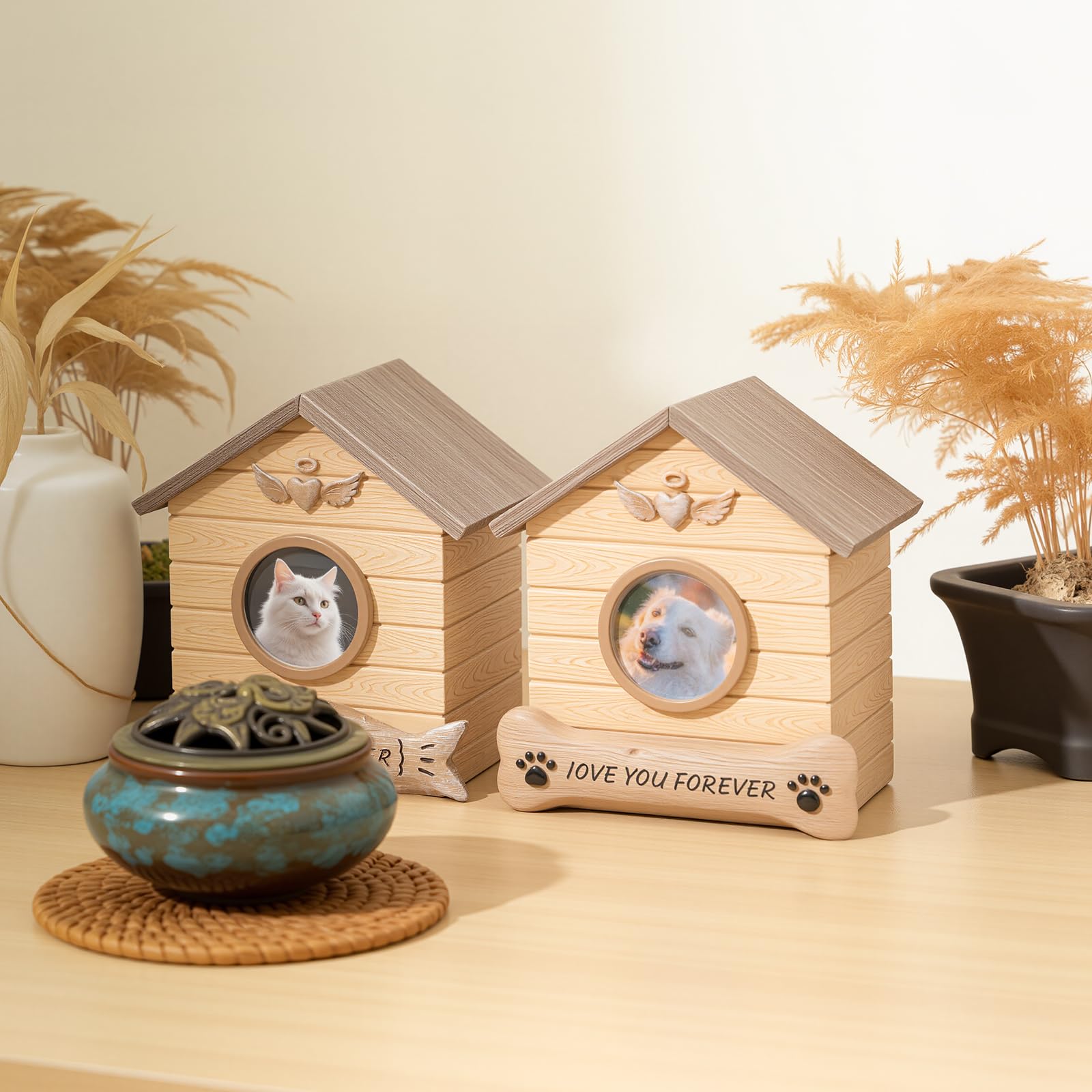 Amazon | UXPET ペット仏壇 犬用ペット仏壇 木製ミニ仏壇 ペット用