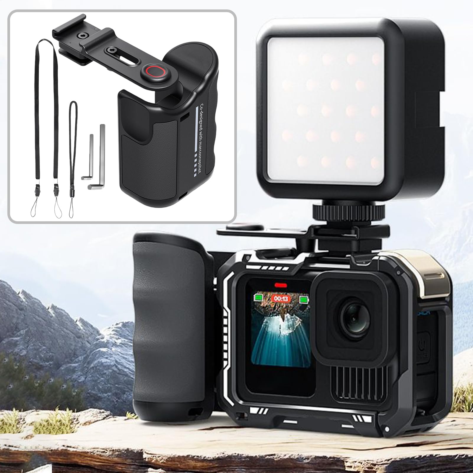 Impugnatura Fotocamera Gimbal Portatile e Supporto Digitale per | Impugnatura stabilizzante video Per Selfie E Vlog Quotidiani All'Aperto In Strada Uomo Donna