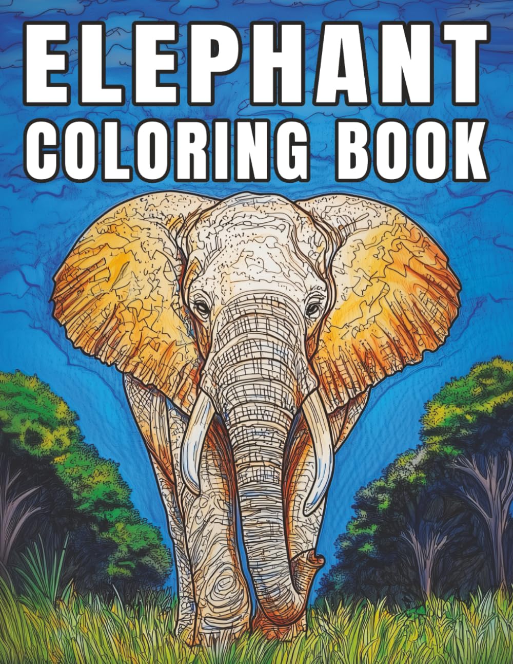 Elephant: Coloring Book Majestic Wildlife for Stress Relief and Mindful Relaxation (Peaceful Nature Wildlife Collection)
