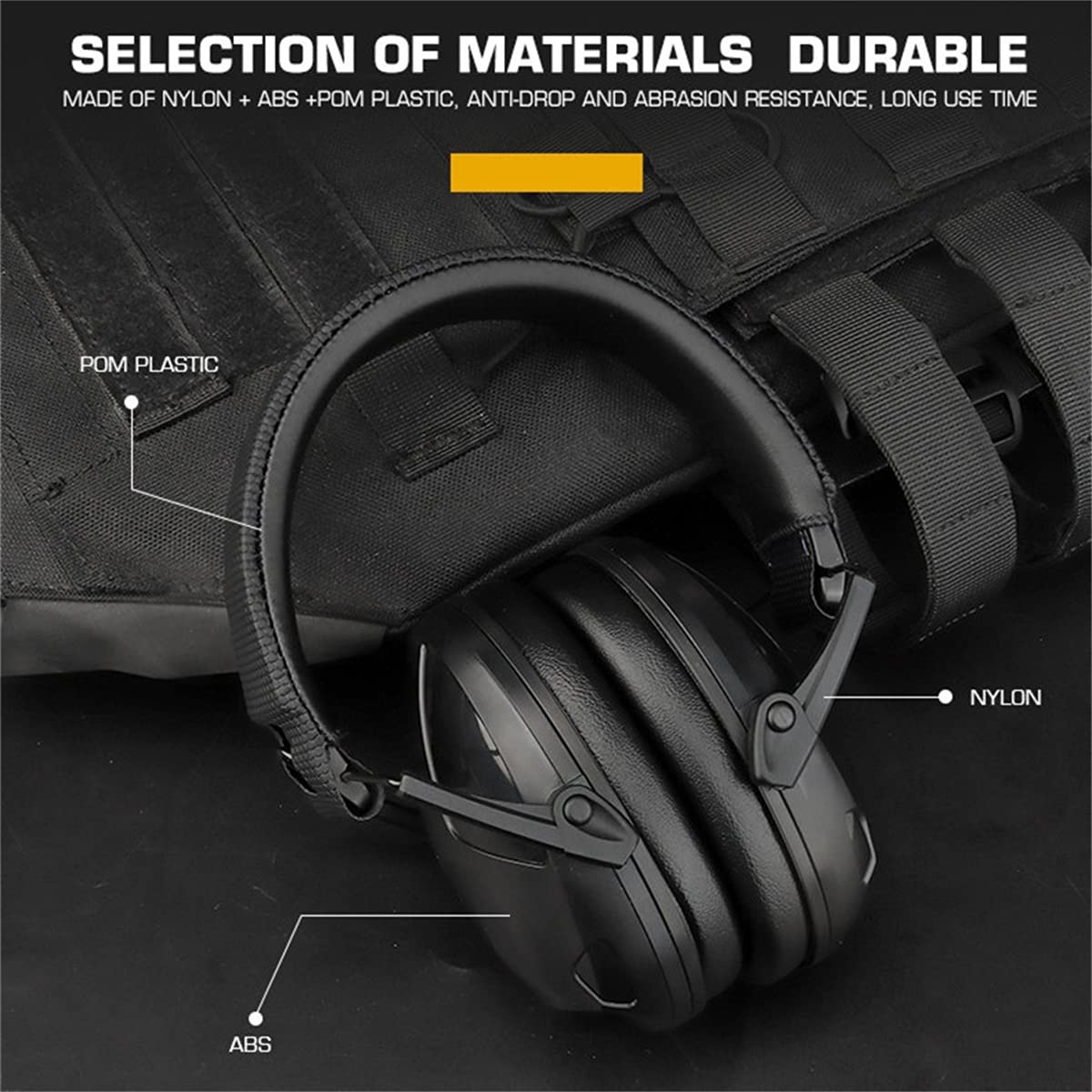 ACEXIER Tactical Shooter Auriculares con reducción de ruido Orejeras antirruido Protector auditivo Auriculares plegables para disparos de caza