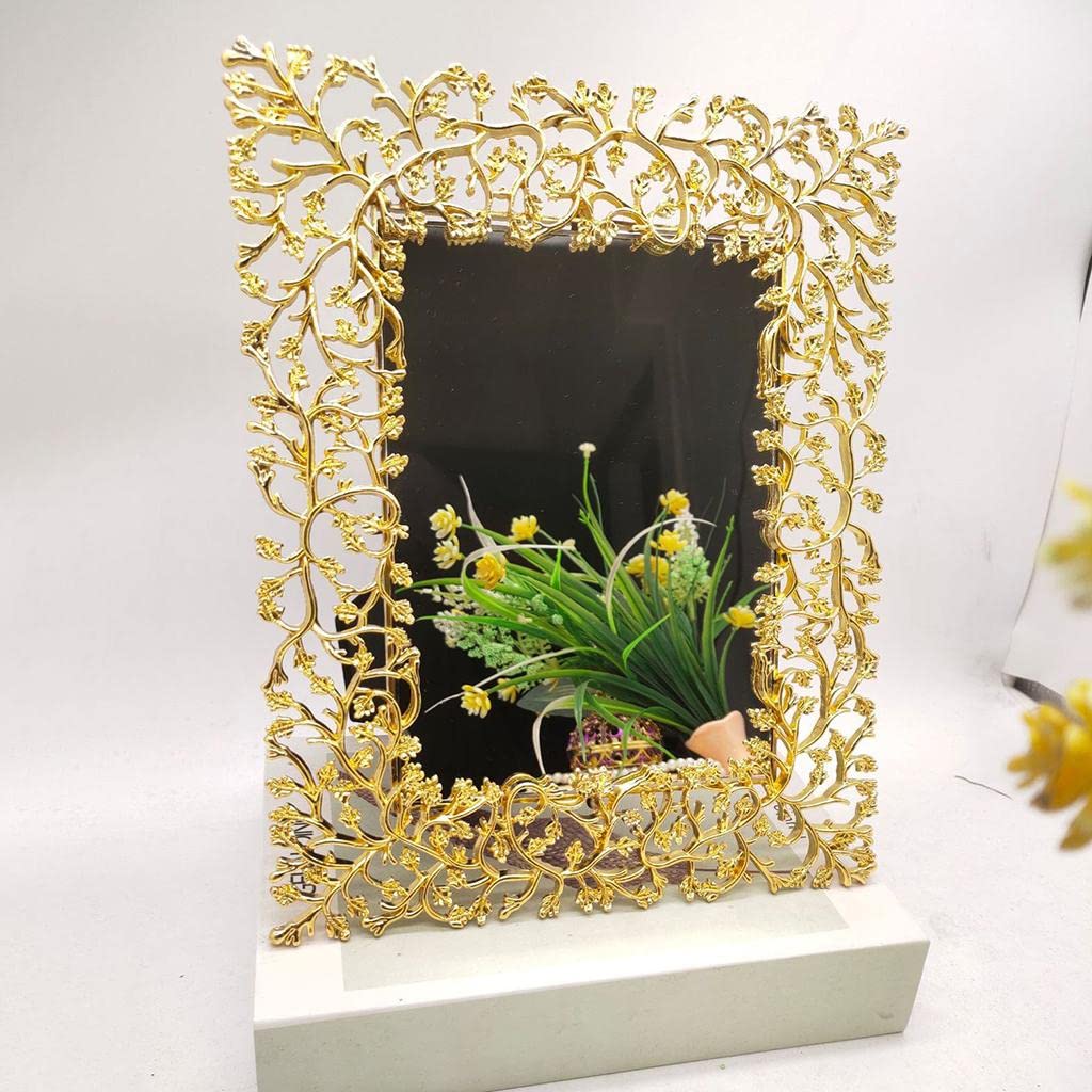 JDJUBOA Picture Frames,Pictures Elegant Gold Textured Handcrafted Picture Frame for Tabletop Display(6inch)