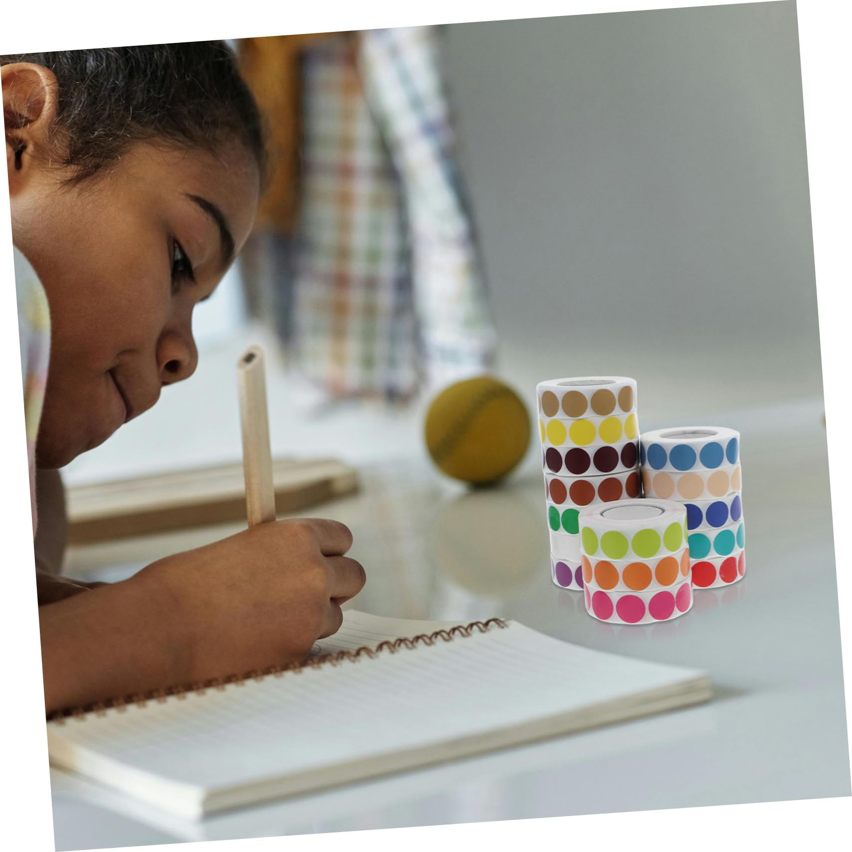 15 Gommettes Autocollantes Rondes en Papier pour Marquage Couleur Forte Adhérence, 15 Pièces Classiques pour Projets Scolaires et DIY Couleur Aléatoire