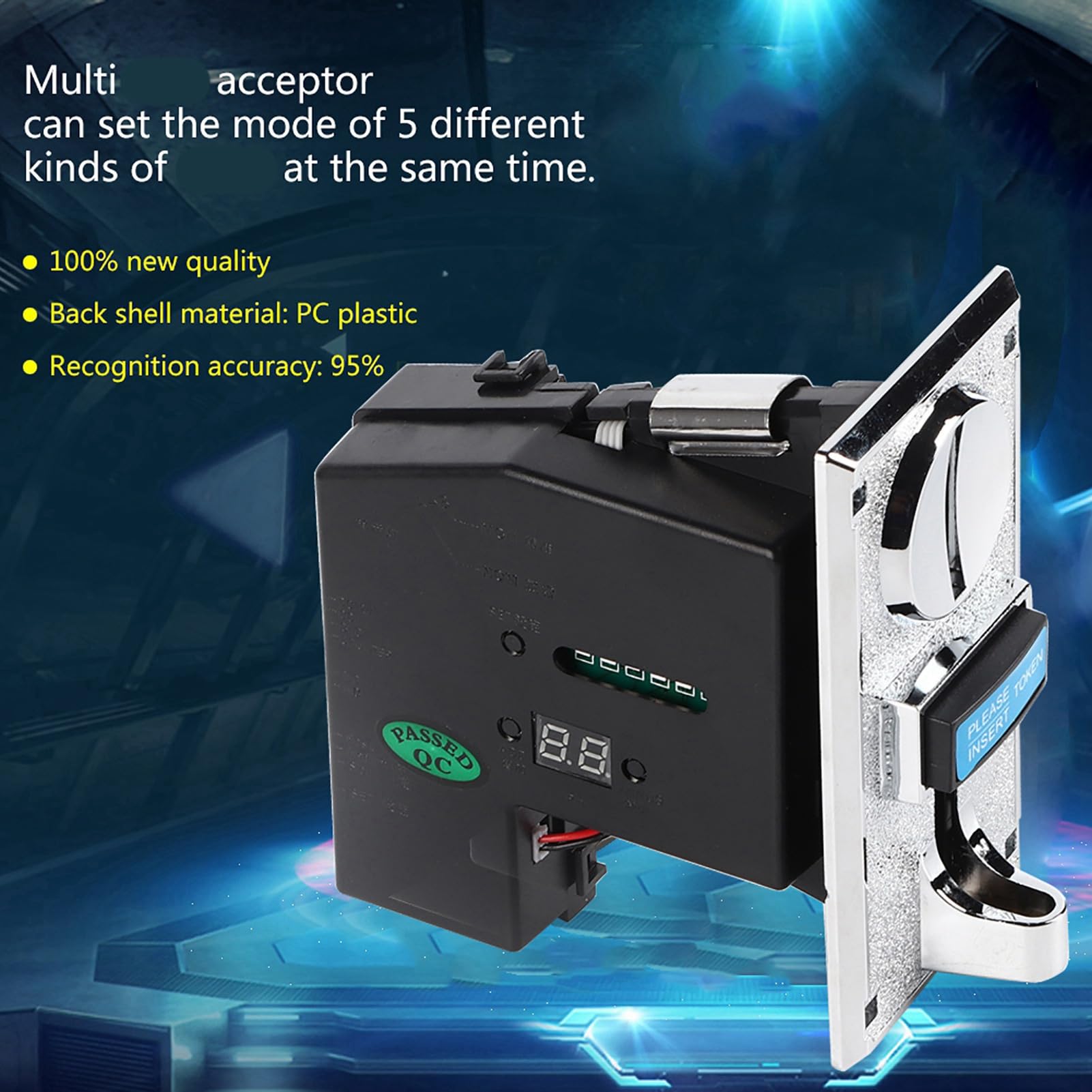 Multi Coin Acceptor Selector, Coin Acceptor For Washer Coin Acceptor Slot For Arcade Game Mechanism Vending Machine