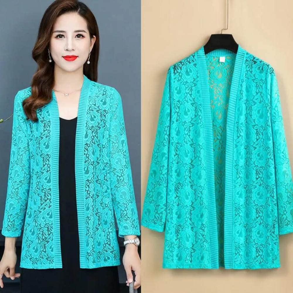 LIRUBolero Shrug,Women'S Bolero Shrug Short Cardigan Floral Lace Blouse Jacket Lightweight Cardigan Open Front Mesh V-Neck Festival Jacket Elegant Beach Cover-Ups For Dresses