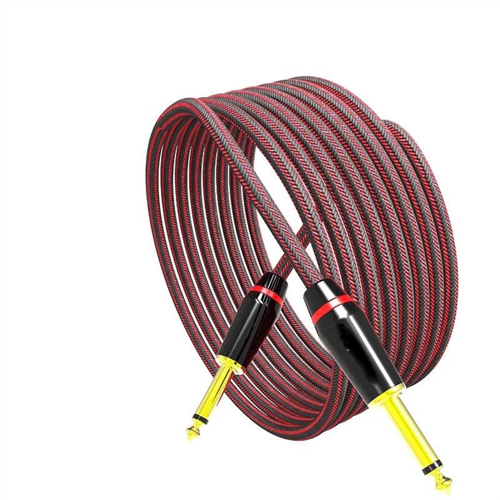 Cavo Audio Er Chitarra Cavo audio per chitarra jack placcato oro da 6,5 ​​mm a 6,5 ​​mm 1/4 "maschio a maschio (Color : 3, Size : 2m)