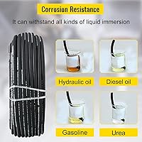 Vista 5 de VEVOR Manguera hidráulica de goma de 328 pies con 2 trenzas de alambre de acero de alta resistencia, diámetro interior 3/8 pulgadas, 5000 PSI