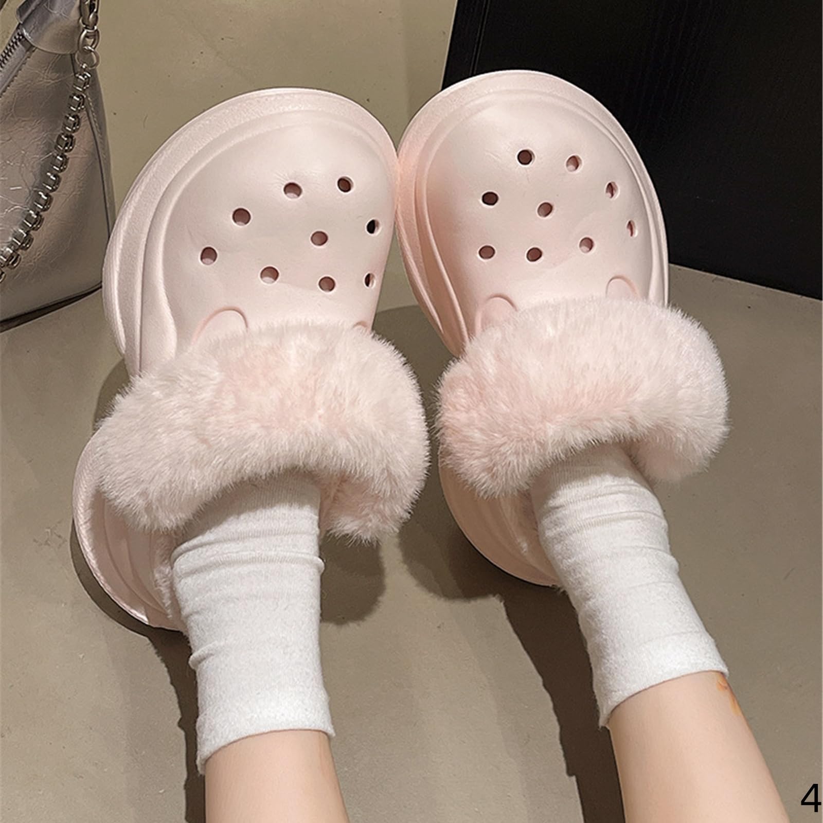 Pantofole Donna L'altezza Delle Chiuse Da Per Tutte Le Partite Autunno Inverno Aumenta L'usura Antiscivolo All'interno E All'esterno