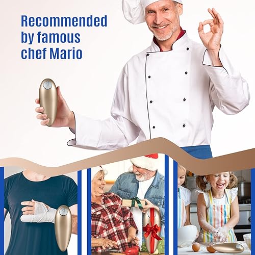 Miniatura 4 de Abridor de latas eléctrico automático latas abiertas en un solo clic abrelatas de mano con borde liso manos libres apto para alimentos funciona con