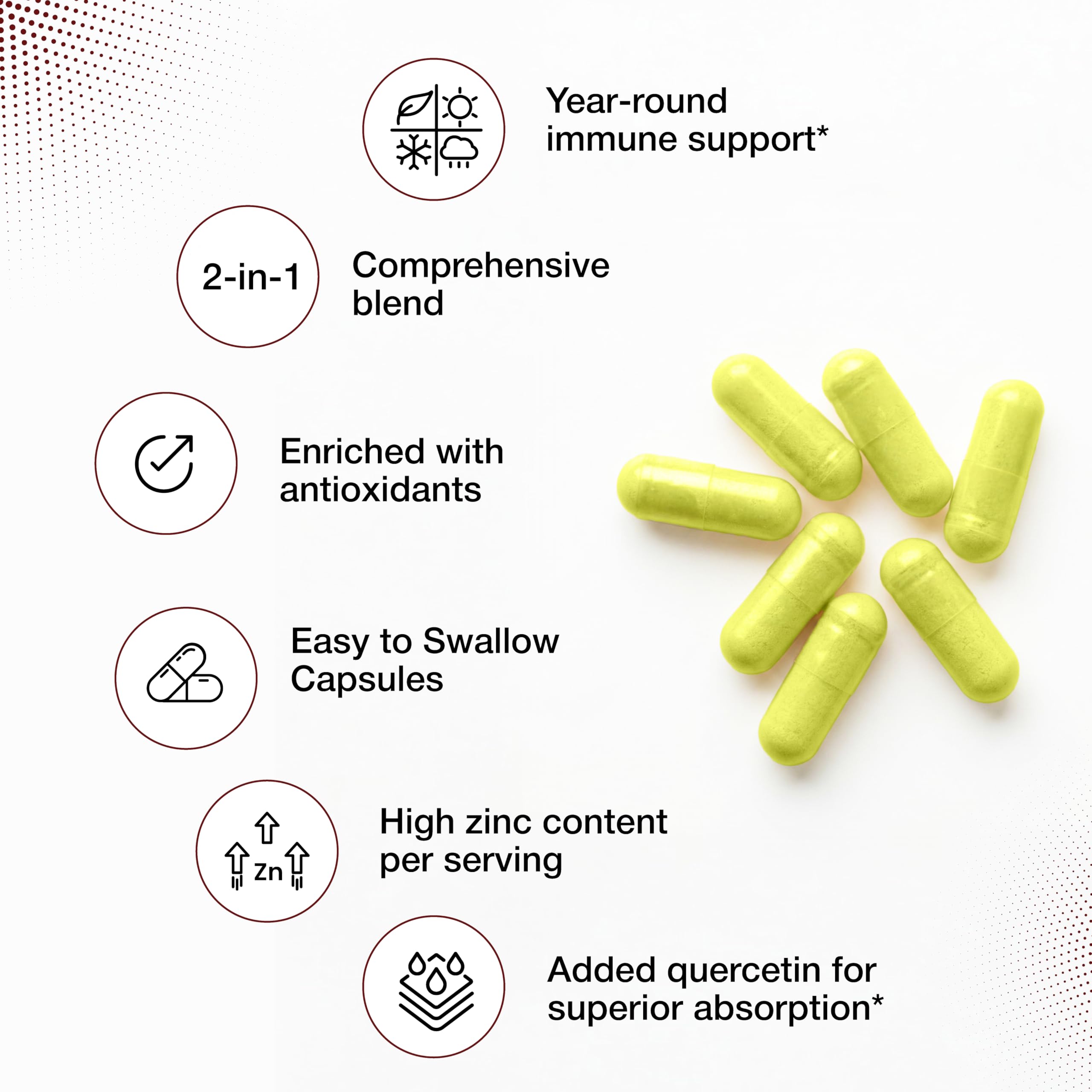 Zinc Quercetin Immune Support Supplement | 360 Veg Capsules — Amazon image 4