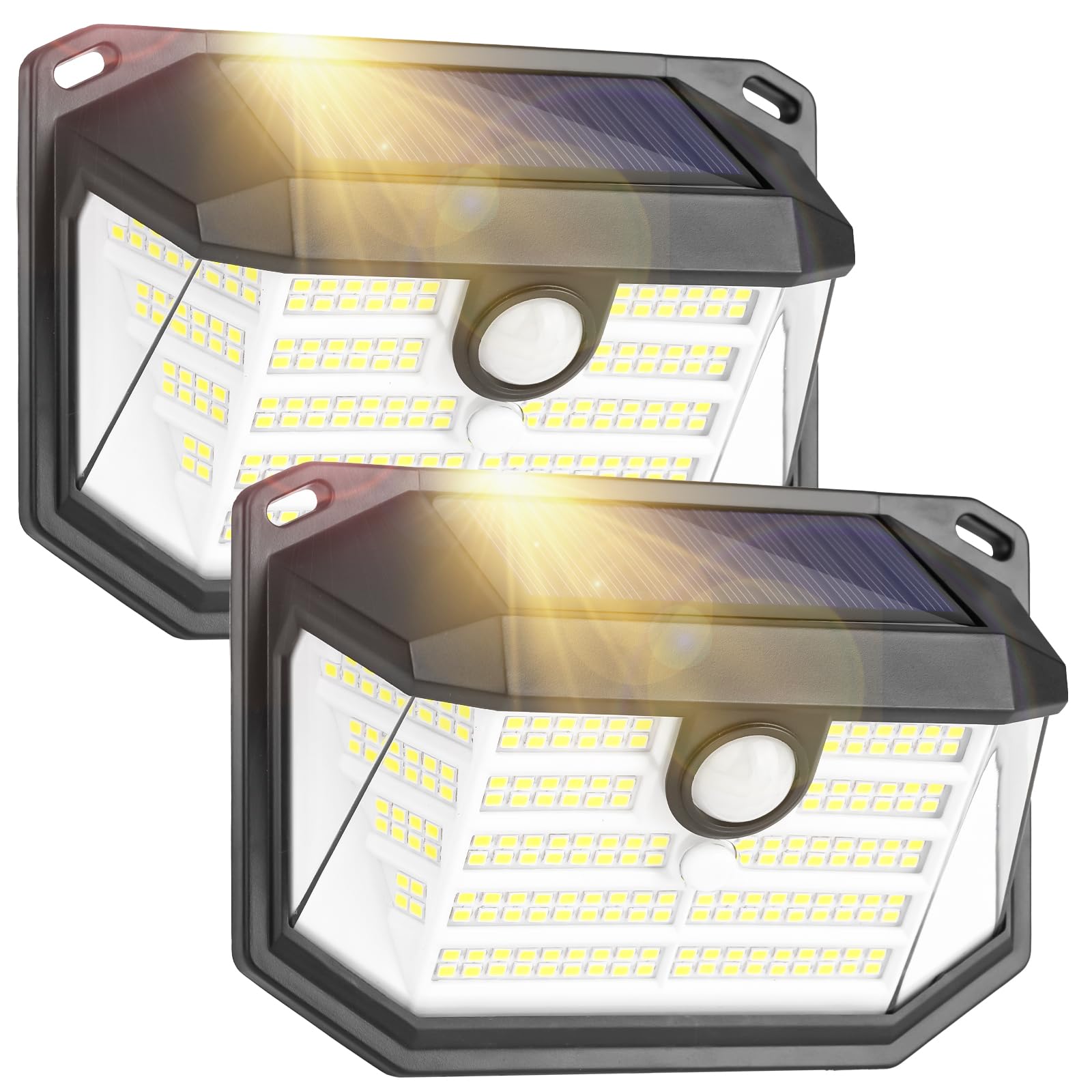Lenlun Solar Outdoor Lights, IP65 Waterproof Lights Outdoor Garden, 230 LED Solar Motion Sensor Lights