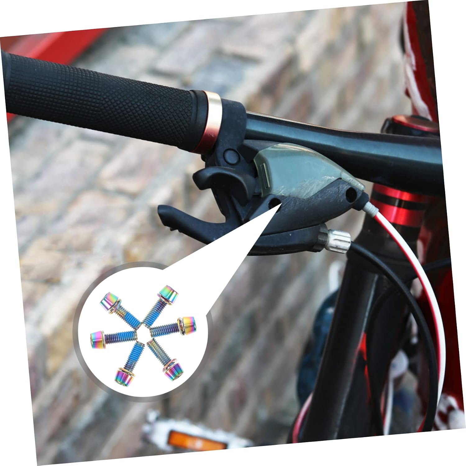 POPETPOP 18pcs Bike Rotor Screws for Disc Brake Bike Accessories Easy Installation for Road and Mountain