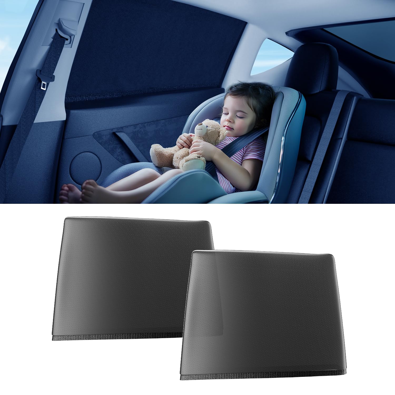 Photo 1 of DMJN Car Window Shades - UPF50+ UV Block, 2 Pack