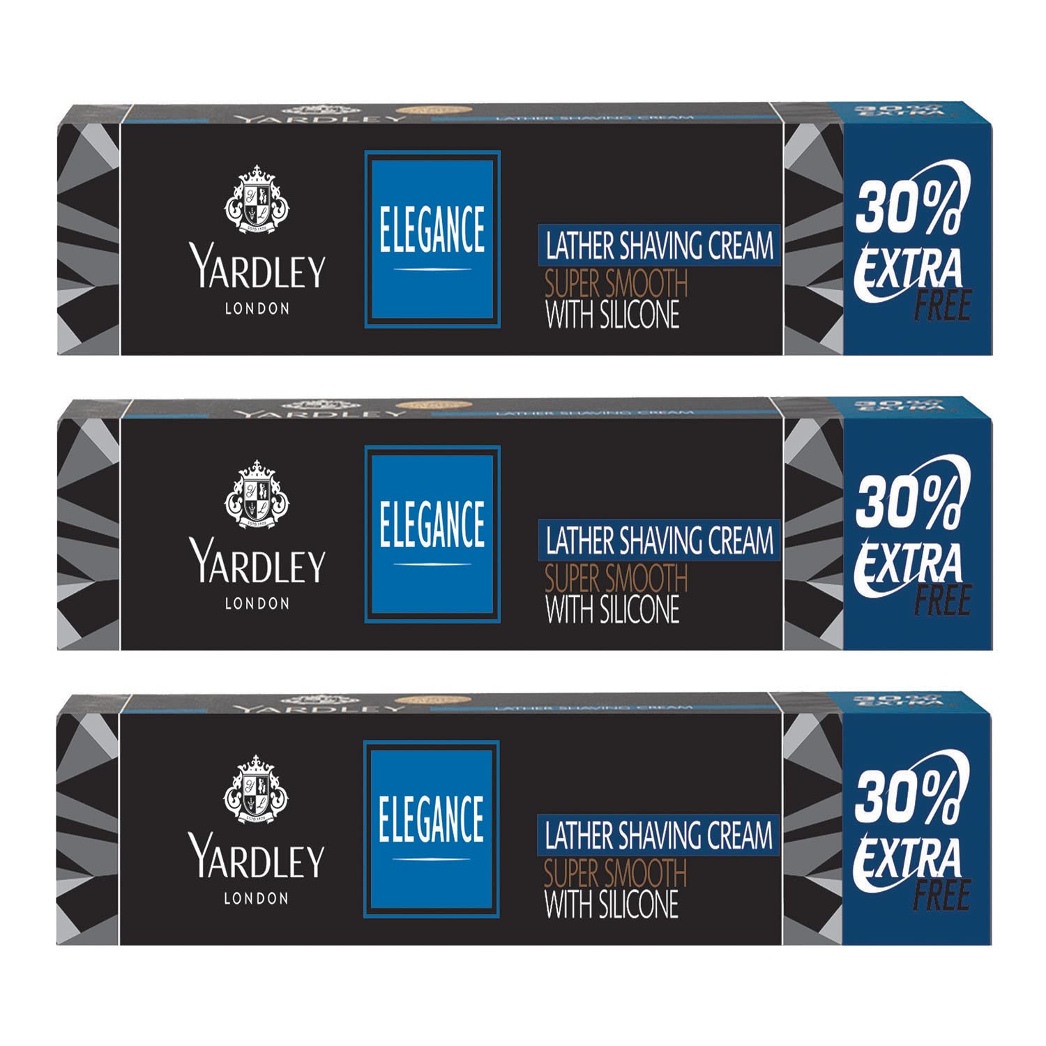 Yardley London Elegance Super Smooth Lather Shaving Cream With Silicone|Daily Beard Shaving Cream For Men|Pack Of 3 (91Gm Each) (B08F62W66V) Amazon Price History, Amazon Price Tracker