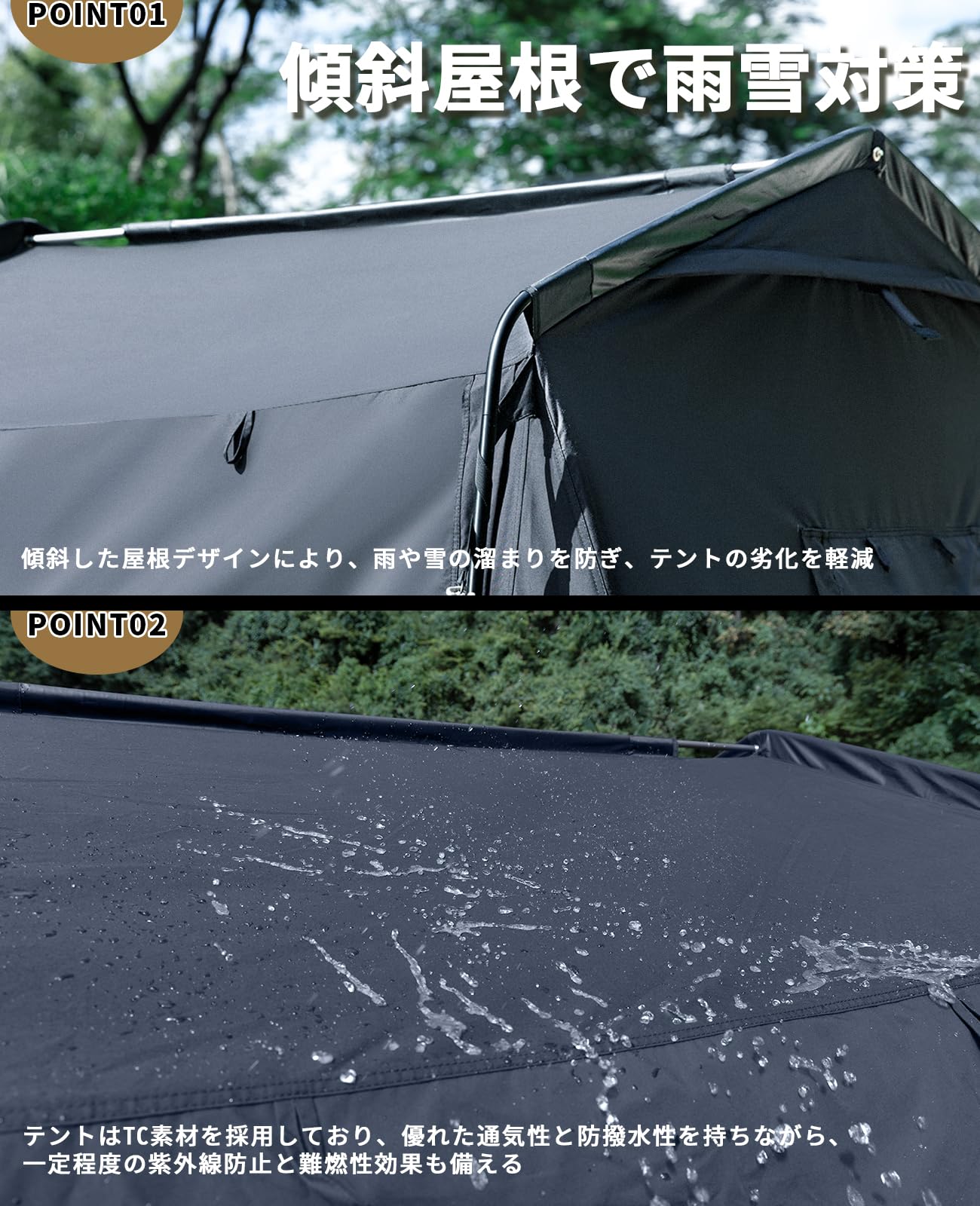 Amazon.co.jp: GOGlamping CABIN ロッジテント TC ソロテント ポリ