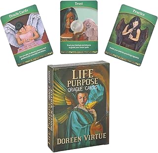 Tarot Cards for Beginners, 44 Tarot Deck and Oracle Deck, Life Purpose Oracle Cards Tarot Cards with Meanings on Them and Angel Tarot Cards with e-Guide Book
