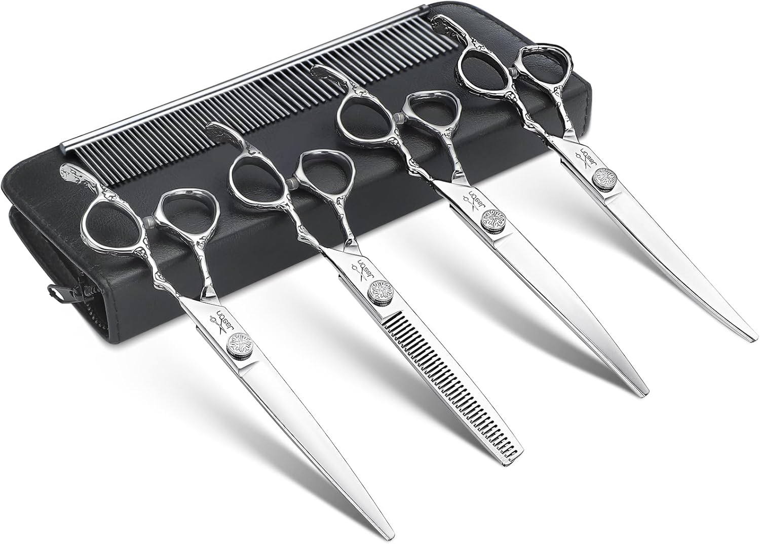JASON Dog Grooming Scissors Kit, Professional 6 in 1 Dog