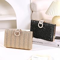 Vista 3 de Dreubea Bolso de mano brillante para mujer con diamantes de imitación