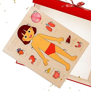 Comprar Libro De Partes del Cuerpo para Bebés De 1 A 3 Años,Puzle De Madera Educativo del Cuerpo Humano | Juguetes Científicos Infantiles para Aprendizaje Escolar en Viajes Niños Niñas Estudiantes