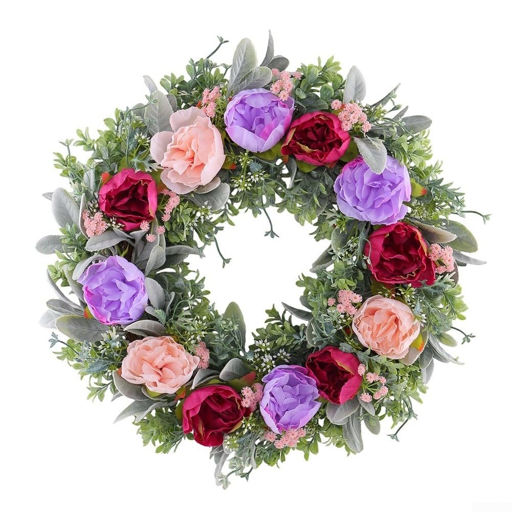 Guirnalda Floral Peonías Tricolor 45cm Material Guirnalda Floral