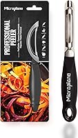 Microplane Professional Swivel Peeler: Ultra-Sharp Stainless Steel Blade for Effortless Peeling of Hard Fruits & Vegetables