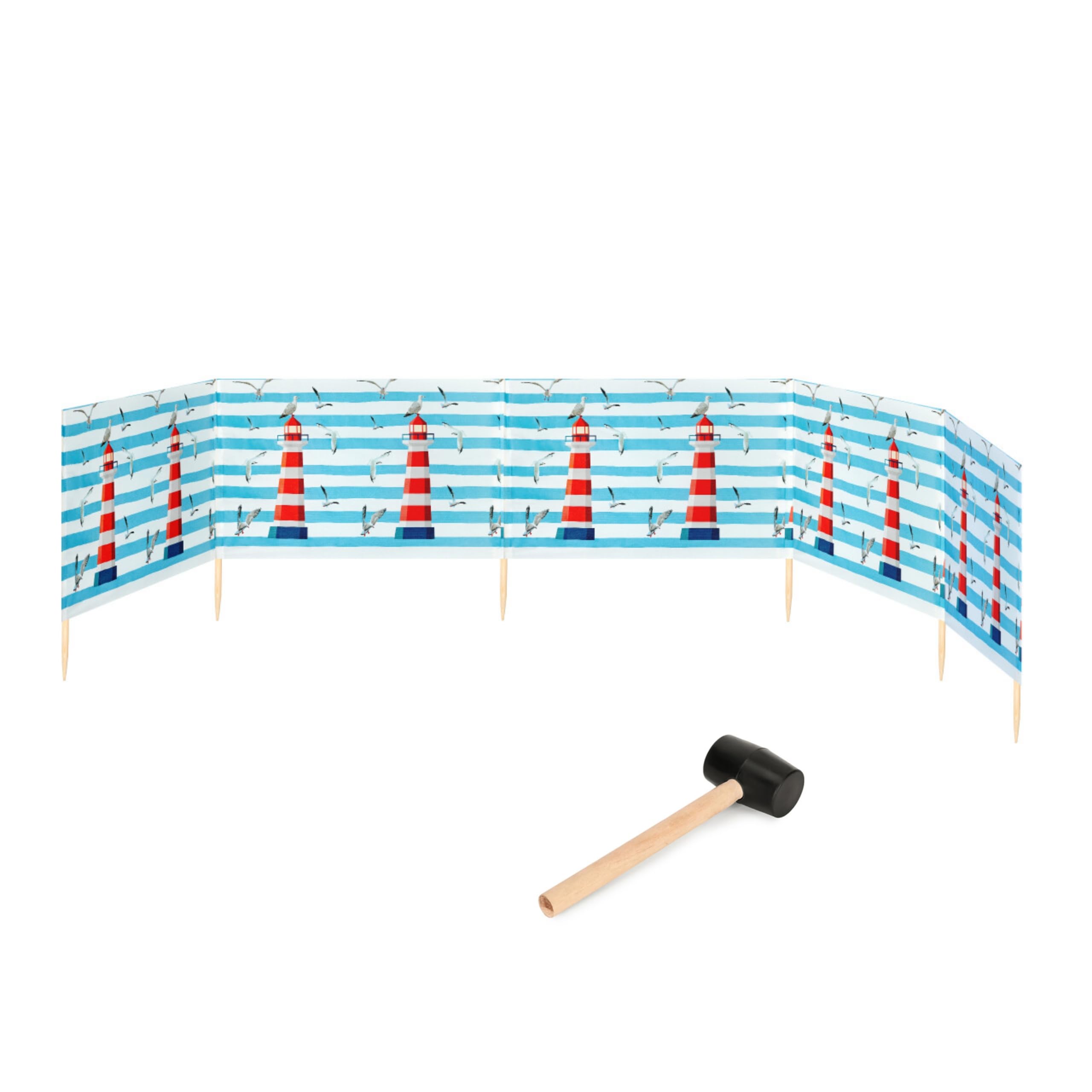 Garronda Strand Windschutz Sichtschutz 6m lang Plus Gummihammer GAEX001