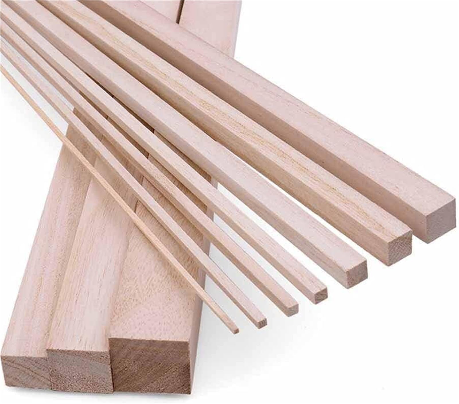 20 szt. Patyków drewnianych Drewniane kołki rozporowe - długość 50 cm Niewykończone drewno liściaste do rzemiosła i majsterkowania, szerokość 2-20 mm(20 * 20mm)