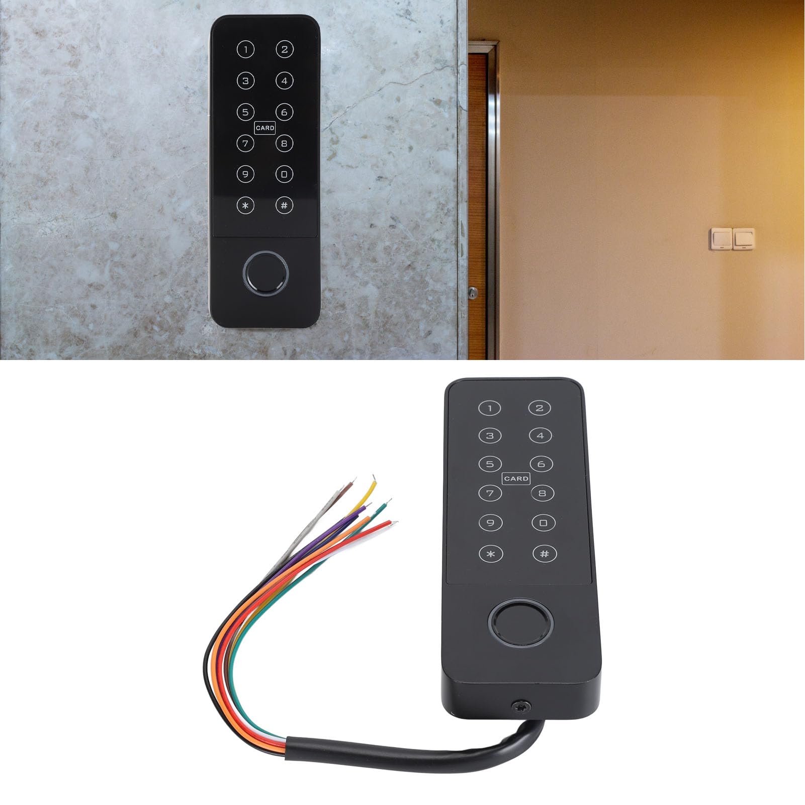 Cerradura de Teclado Táctil Inteligente, Botón Retroiluminado de Teclado de Entrada a Casa sin Llave Resistente para Fábricas de Oficinas de Apartamentos