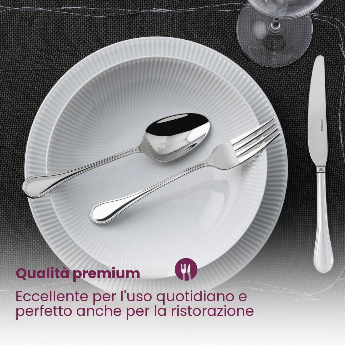 SAMBONET - Servizio 36 Pz Monoblocco Royal Inox