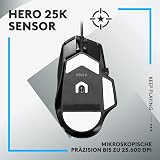 Logitech G G502 X Wired Gaming Mouse - LIGHTFORCE hybrid optical-mechanical primary switches, HERO 25K gaming sensor, compatible with PC - macOS/Windows - Black - 4