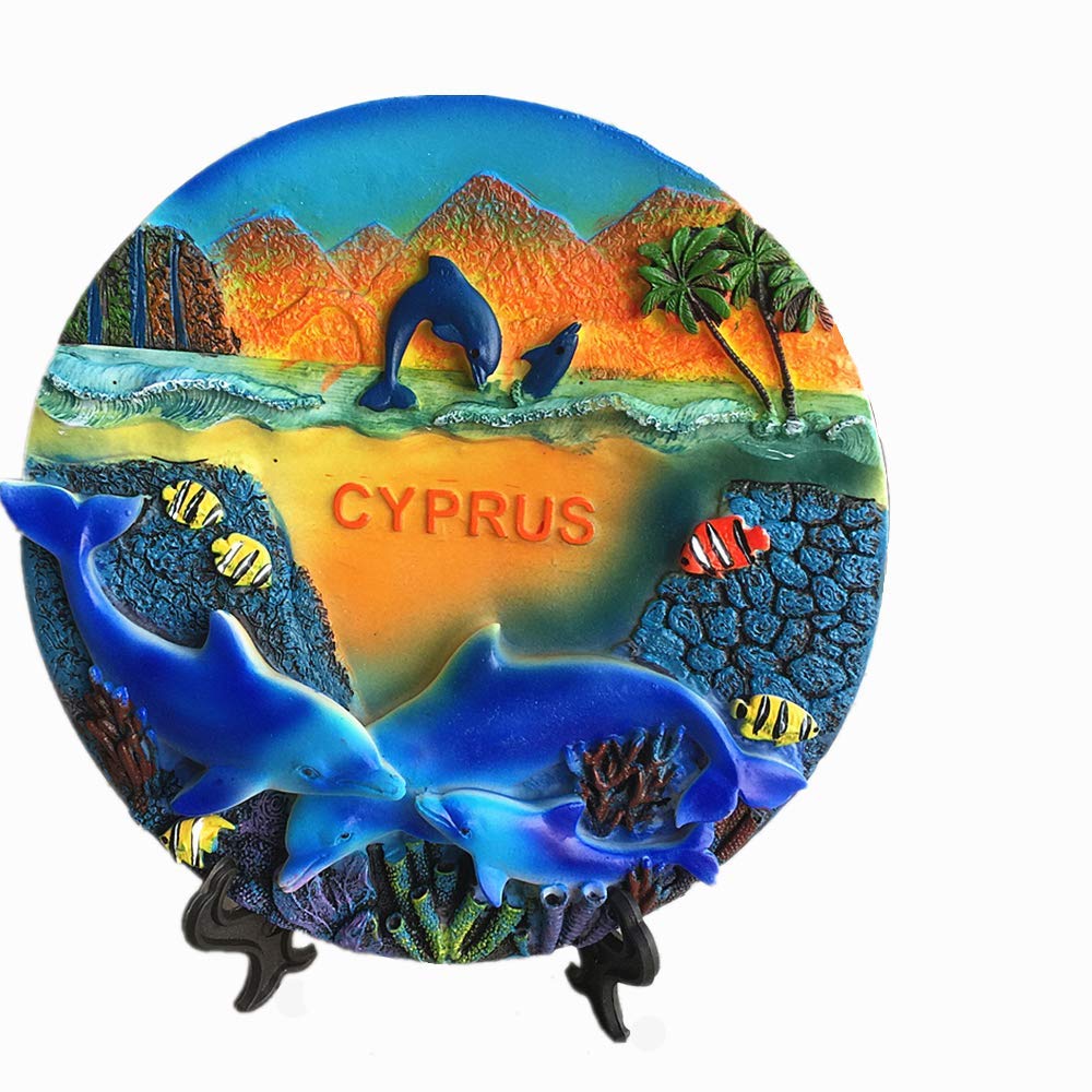 Muyu Magnet Cyprus Creative Ocean Scenery Of 3D Home Office Table Desktop Decoration Ornament Statue Travel Souvenir Gift Collection