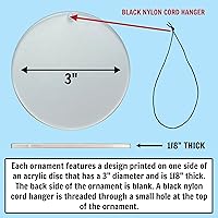 Vista 3 de Vermont Christmas Ornament - Festive Design Featuring State Flag - 2026 Hanging Acrylic Disc Decoration for Tree - Unique and Home Decor