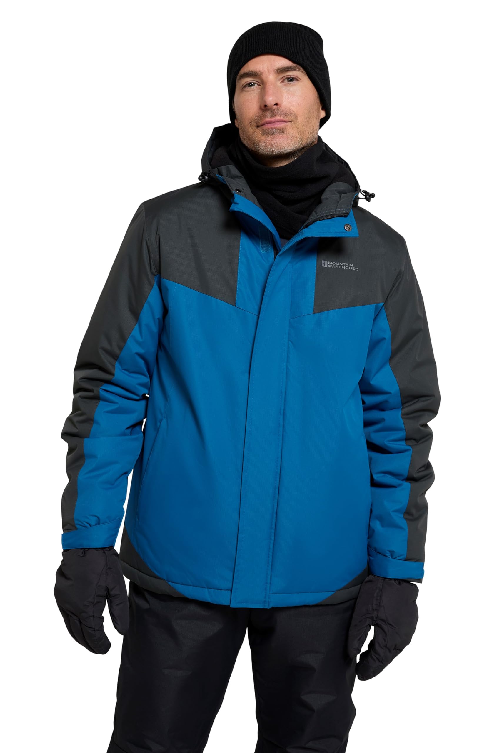 Mountain Warehouse Men's Blue Ski Jacket And Pant Set - Breathable, Thermal Tested -30°C Snowskirt, Microfibre Insulation - Best For Autumn Winter, Sports, Walking & Outdoors Medium